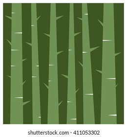 Forest Woods Art (Flat Vector Illustration)