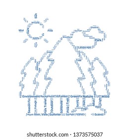 forest word cloud. tag cloud about forest