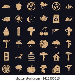 Forest world icons set. Simple set of 36 forest world vector icons for web for any design