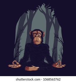 Forest Yoga Chimp