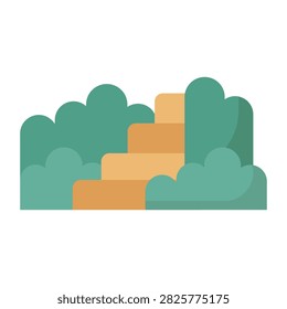 Forested Hill Vector Icon which can easily modify or edit

