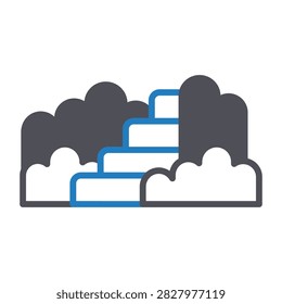 Forested Hill Vector Icon which can easily modify or edit

