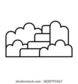 Forested Hill Vector Icon which can easily modify or edit

