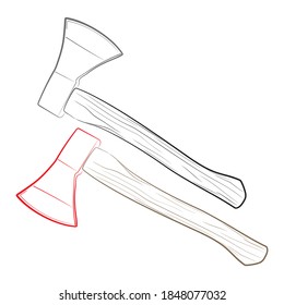 Ilustración de contorno del vector de audio de Forester. Elemento Para La Madera De Madera O Emblema De Goma. El x aislado en fondo blanco