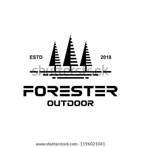 forester outdoor logo design vector stock vector royalty free