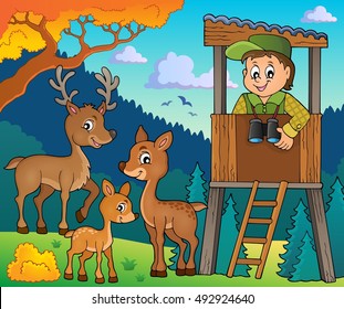 Forester theme image 2 - eps10 vector illustration.