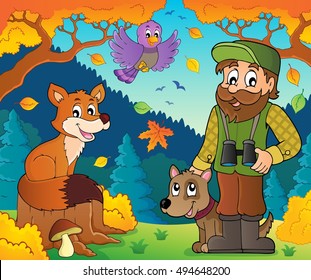 Forester theme image 9 - eps10 vector illustration.