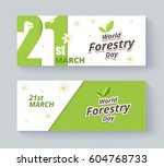Forestry day Label and banner design. vector illustration.