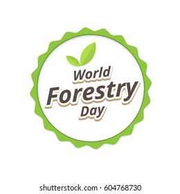 Forestry day logo design. vector illustration.