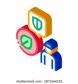 forestry defender protector icon vector. isometric forestry defender protector sign. color isolated symbol illustration