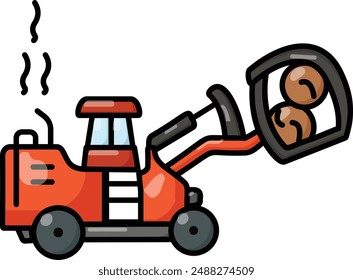 forestry dozers concept, saw mills Forest Logging Bulldozers vector outline design, timber and lumber Symbol, forest Deforestation products Sign,mill yard saw works stock illustration