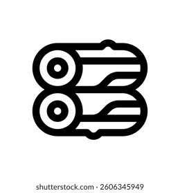 Forestry. Editable stroke vector icon.