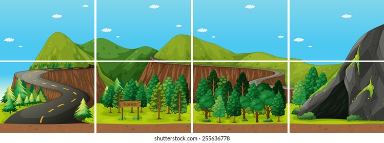 forests and cave 