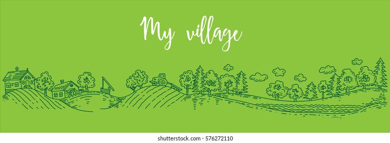  Forests, Country House And Farm,  Beautiful Forest Panorama