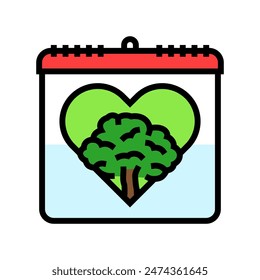 forests international day color icon vector. forests international day sign. isolated symbol illustration