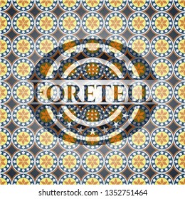 Foretell arabesque emblem background. arabic decoration.