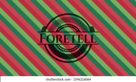 Foretell christmas emblem. Vector Illustration. Detailed.