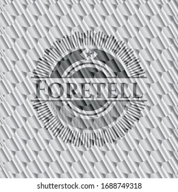 Insignia de plata de Foretell. Patrón de escalas. Ilustración vectorial. Detallado.