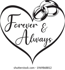 Forever and Always Heart Graphic