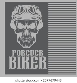 forever biker typography graphic print , Abstract fashion drawing and creative design for t-shirts, mugs, graphic tee, sweatshirt, cases, etc. Illustration in modern style for clothes