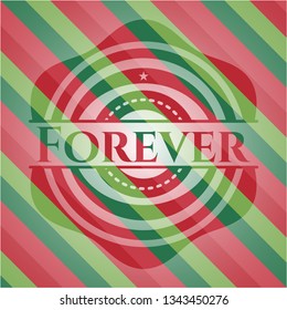 Forever christmas badge background.