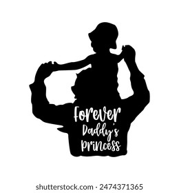 Forever Daddy's Princess, hand Draw Illustration