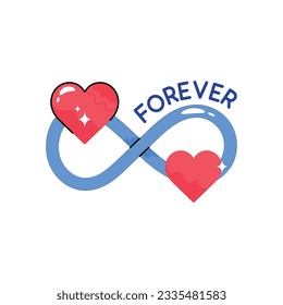 Forever doodle vector outline icon. EPS 10 file