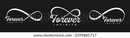 forever Infinity logo design, wordmark forever with Infinity icon combination, vector illustration