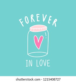 Forever in live poster design vector