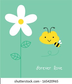 forever love cute bee