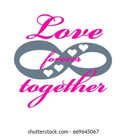 Forever love icon isolated on white background. Vector illustration