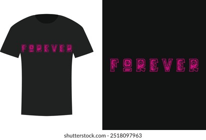 Forever love typography t-shirt design