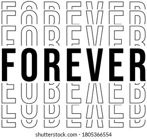 forever message design vector art