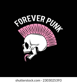 Forever punk tee graphic vectors.