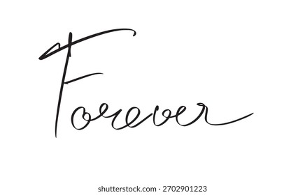 forever text font calligraphy hand written lettering script black color happy valentine day love forever wedding endless forever romance tattoo celebration forever motivation together valentine day 