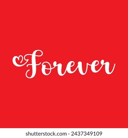 forever text on red background.