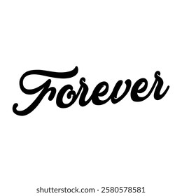 Forever text on white background.