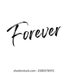 Forever text on white background.