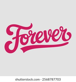 Forever Text of Valentine Typography Vectors