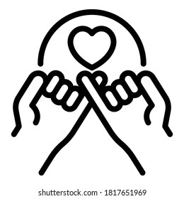 Forever trust icon. Outline forever trust vector icon for web design isolated on white background