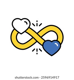 Forever vector filled outline icon. EPS 10 file