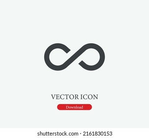 Forever vector icon. Editable stroke. Symbol in Line Art Style for Design, Presentation, Website or Mobile Apps Elements, Logo. Infinity symbol illustration. Pixel vector graphics - Vector