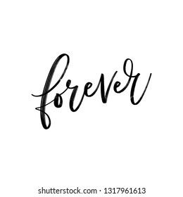 Forever Wedding Lettering Vector Hand Lettering Stock Vector (Royalty ...