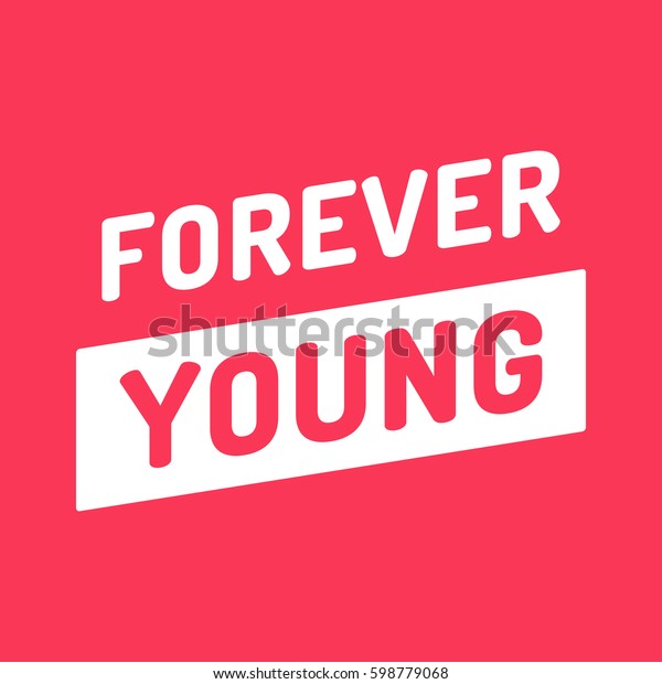 Forever Young Flat Vector Ribbon Icon Stock Vector Royalty Free