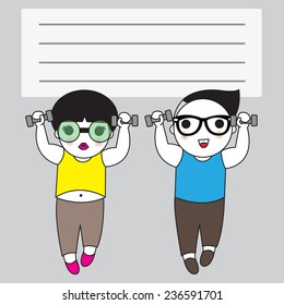 Forever Young paper note illustration