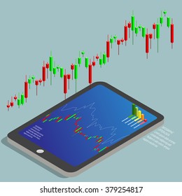 Forex Business Isometric Diagram Vector Design Template