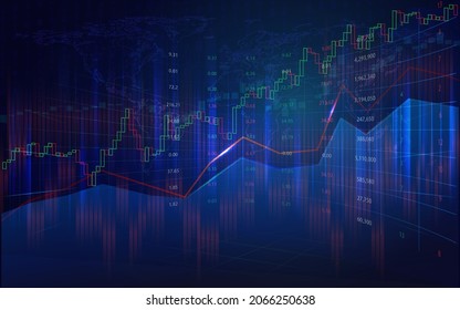 Forex Chart Background Binary Code Stock Stock Vector (Royalty Free ...