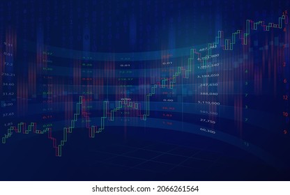 Fondo del gráfico de Forex con código binario. El concepto de las acciones y el comercio.