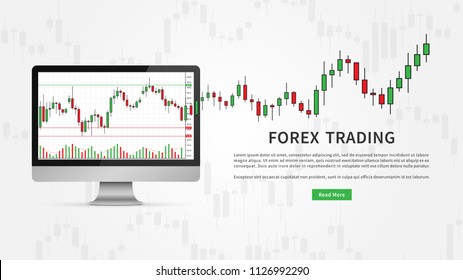 Forex Chart Currency Trading On Desktop Stock Vector (Royalty Free ...