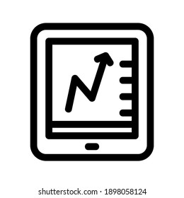 Icono del Diagrama de Forex o logotipo símbolo de signo aislado ilustración del vector - iconos vectoriales de estilo negro de alta calidad
